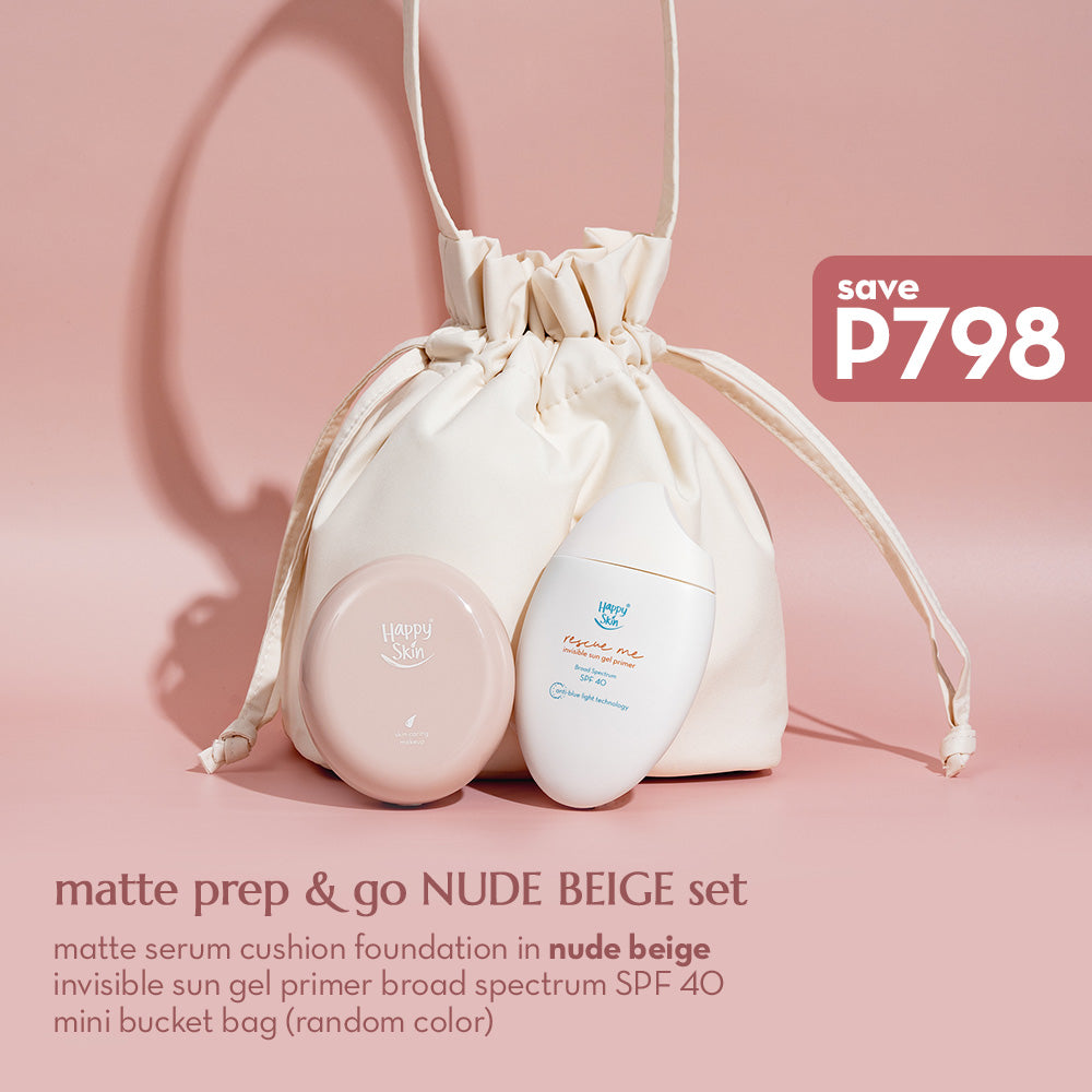 Happy Skin Matte Prep & Go Set (Matte Cushion + Invisible Sun Gel + Mi