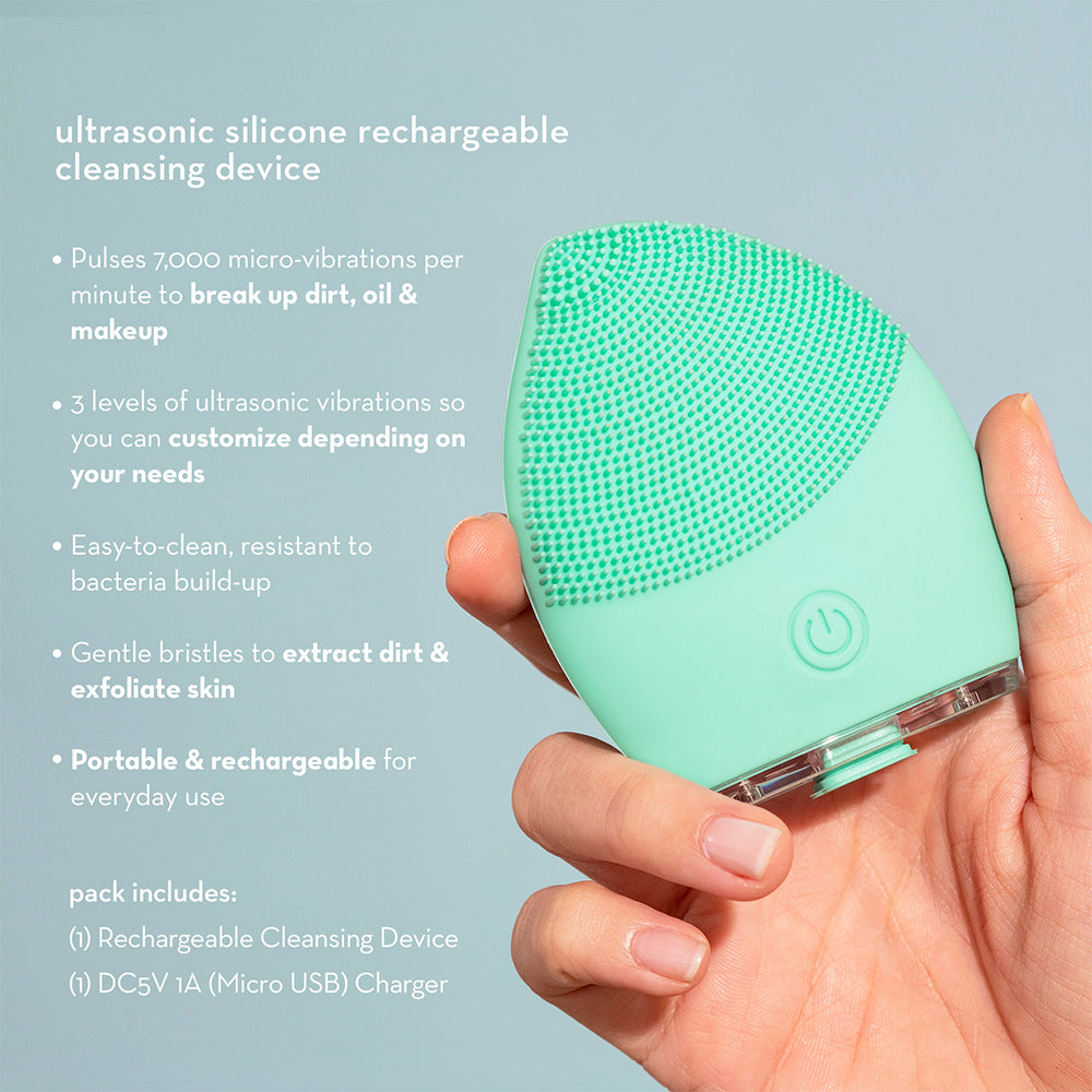 Happy Skin Ultrasonic Silicone Rechargeable Cleansing Device