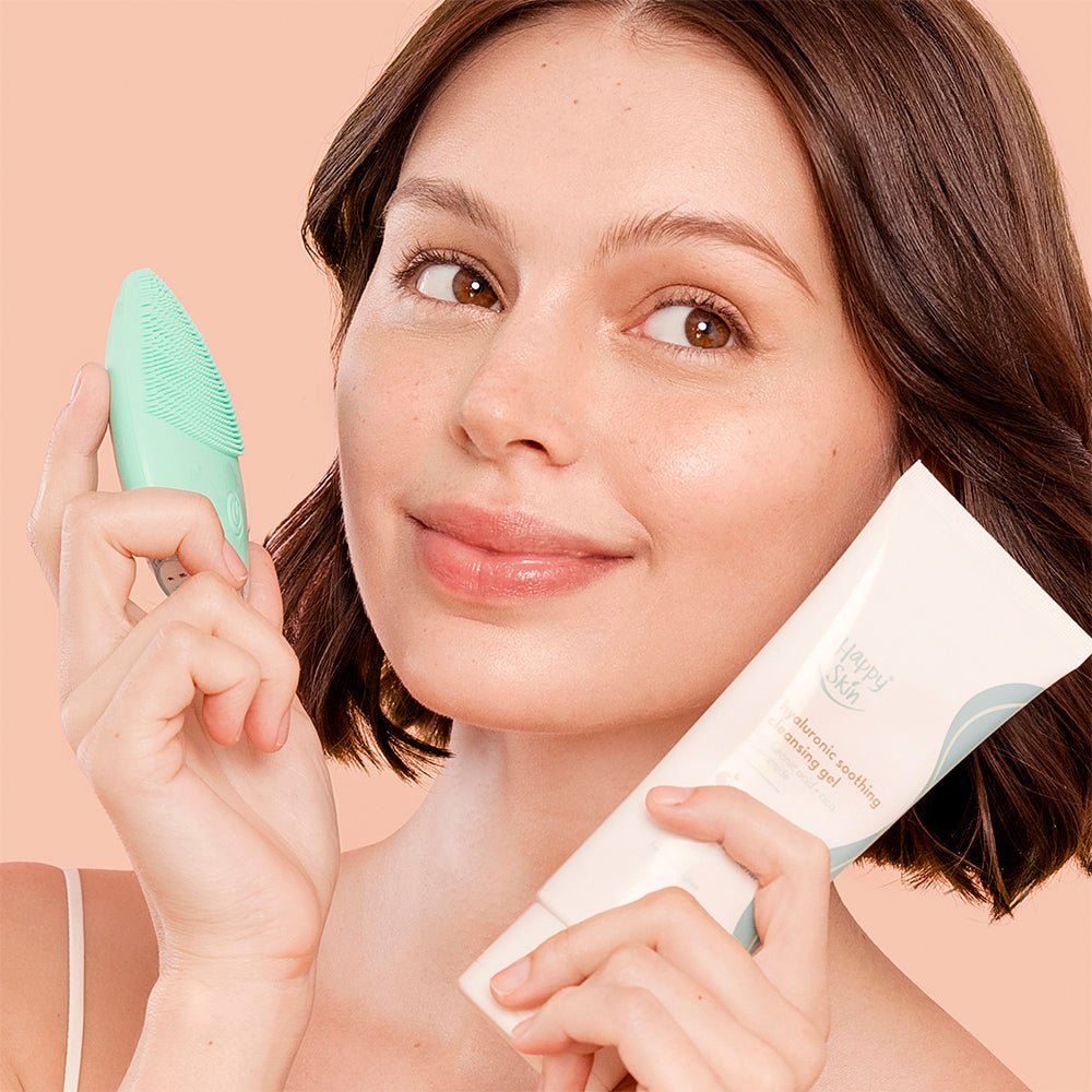 Happy Skin Ultrasonic Silicone Rechargeable Cleansing Device