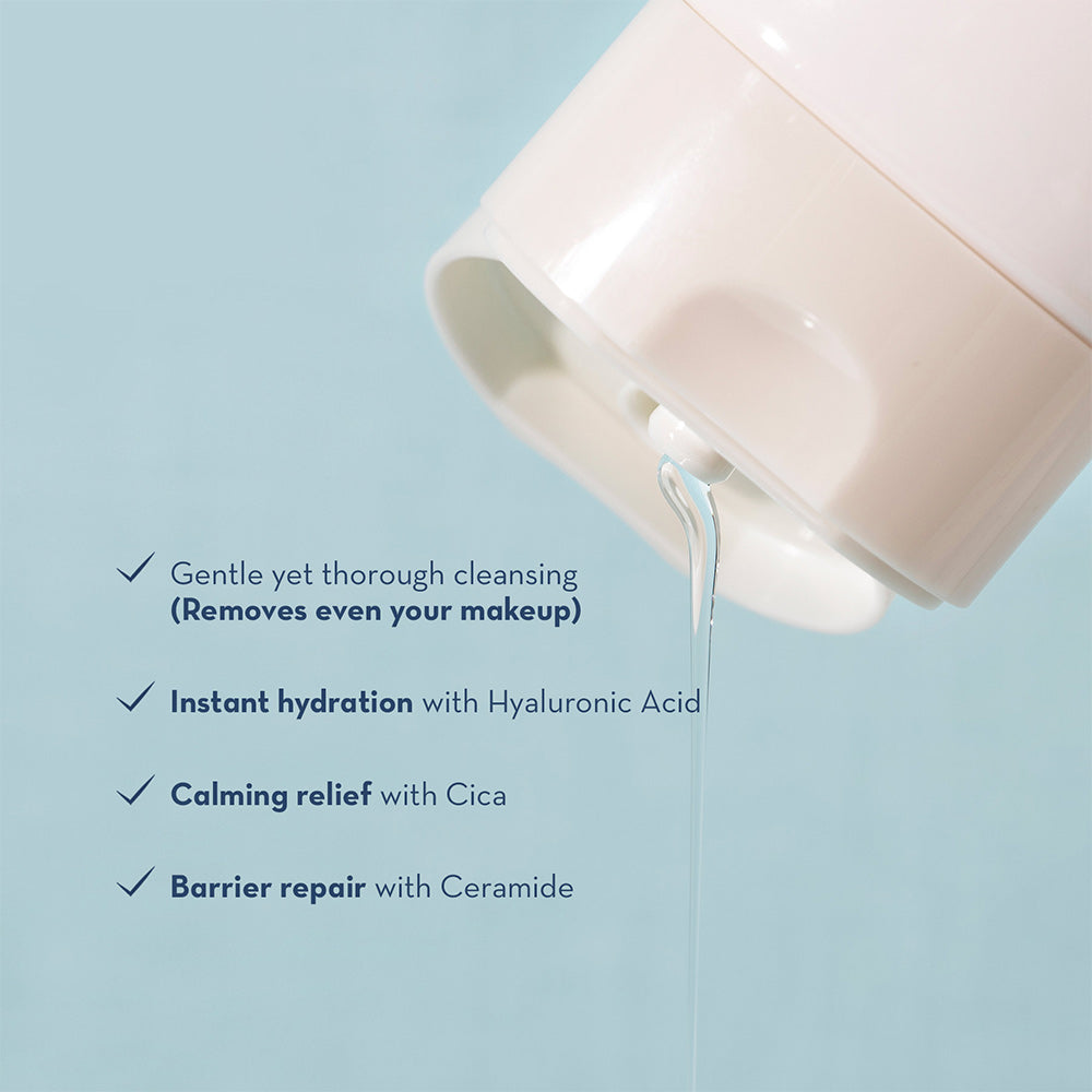 Happy Skin Hyaluronic Beginner's Set (Cleansing Gel + Hyaluronic Oil Drops Serum + Water Cream)