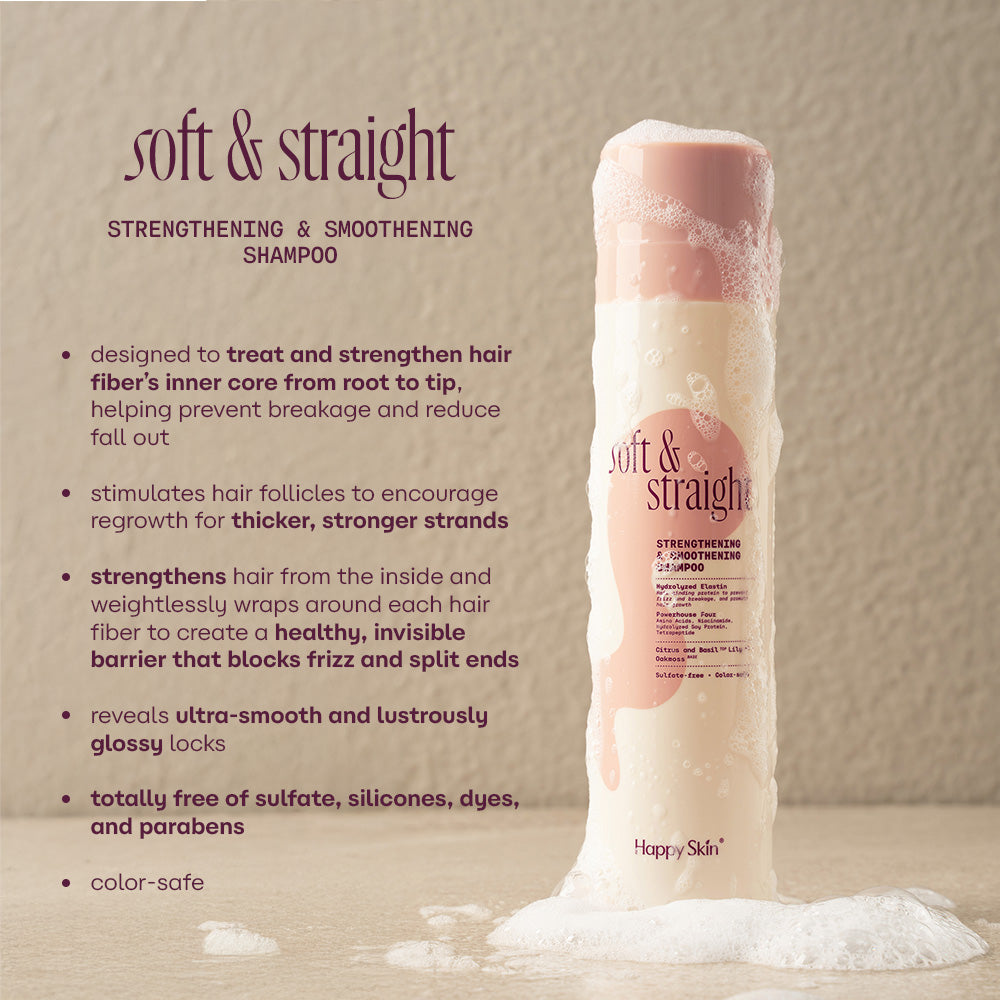 Happy Skin Hair Soft & Straight Strengthening and Smoothening Shampoo