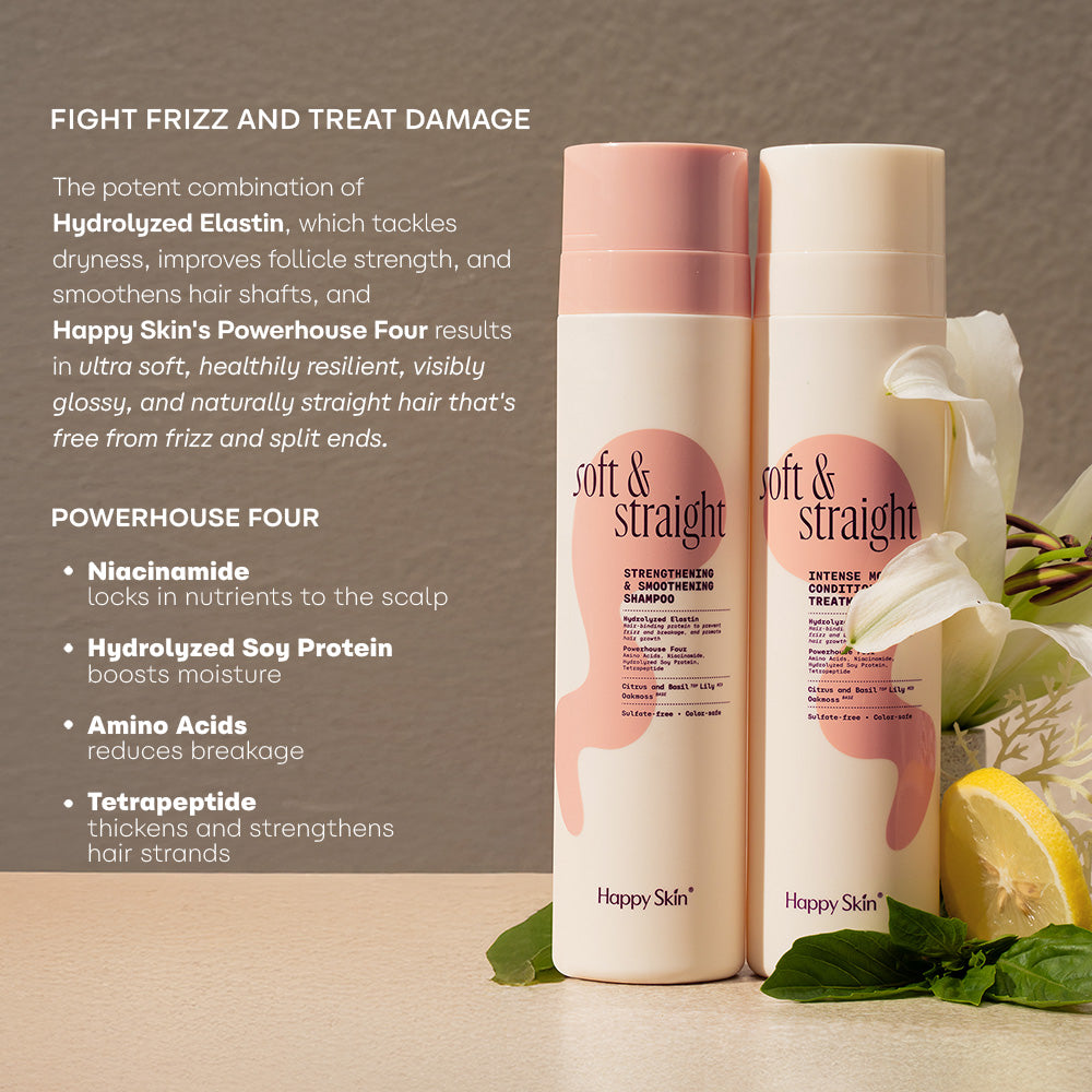 Happy Skin Hair Soft & Straight Strengthening and Smoothening Shampoo