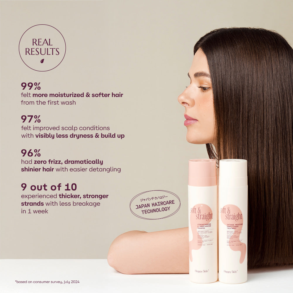 Happy Skin Hair Soft & Straight Strengthening and Smoothening Shampoo