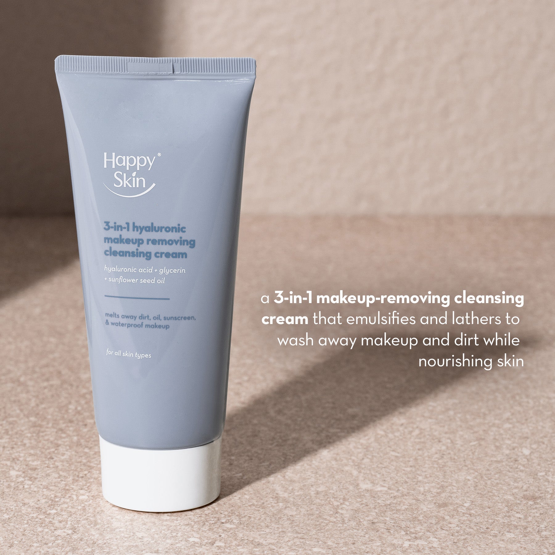 Happy Skin 3-In-1 Hyaluronic Makeup Removing Cleansing Cream