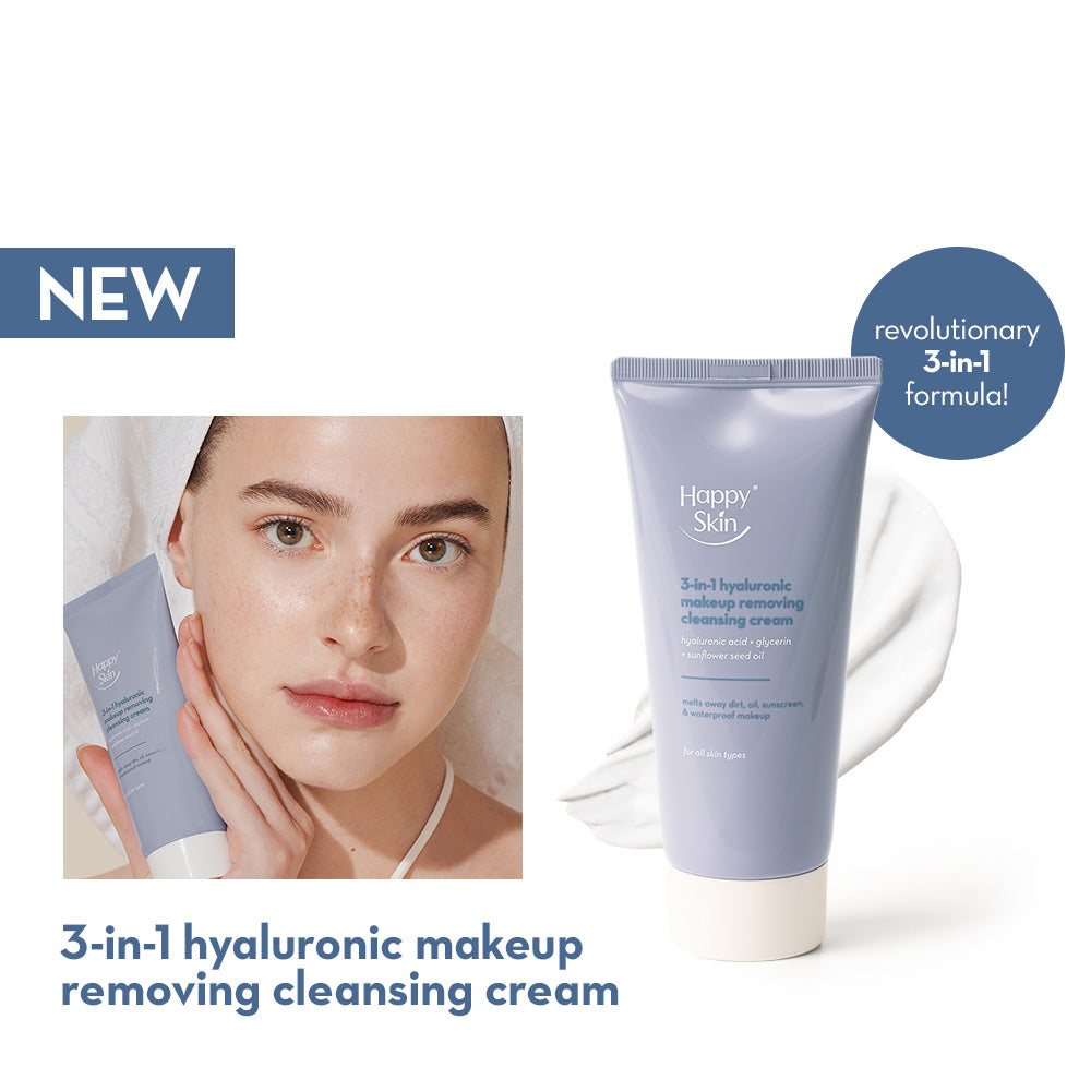 Happy Skin 3-In-1 Hyaluronic Makeup Removing Cleansing Cream