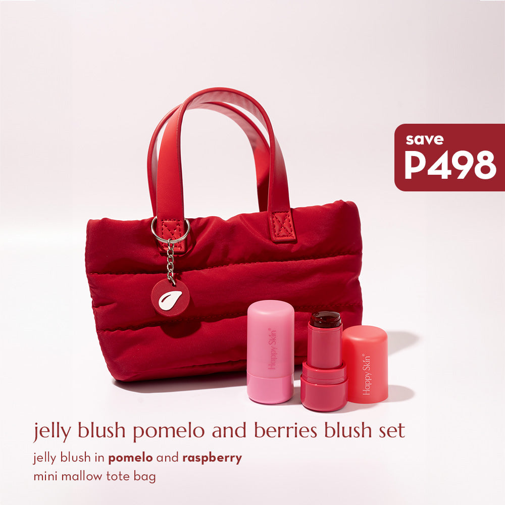 Happy Skin Pomelo and Berries Blush Set (Jelly Blush Pomelo + Raspberry + Mini Mallow Totebag)