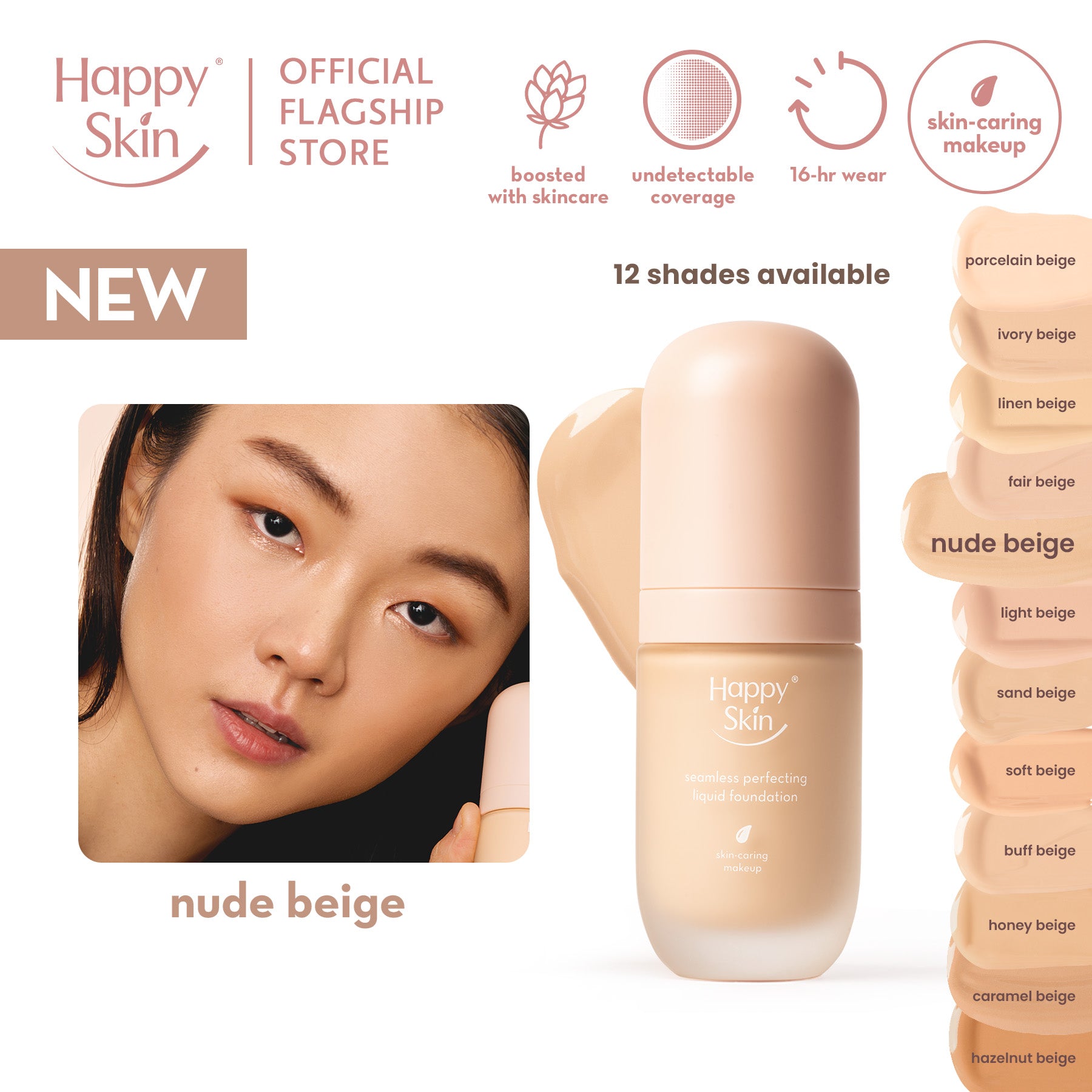 Happy Skin Off Duty Seamless Perfecting Liquid Foundation
