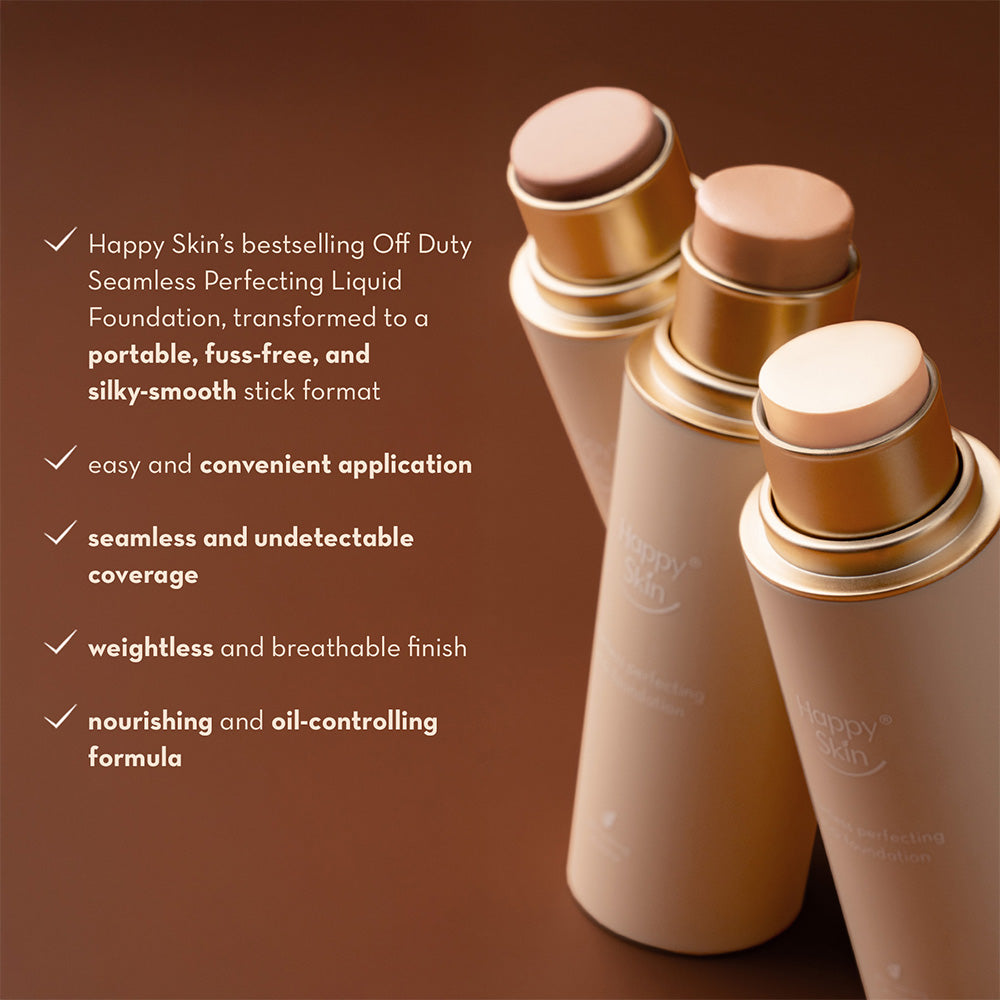 Happy Skin Stick Foundation + Bestsellers Oversized Mallow Pouch Set