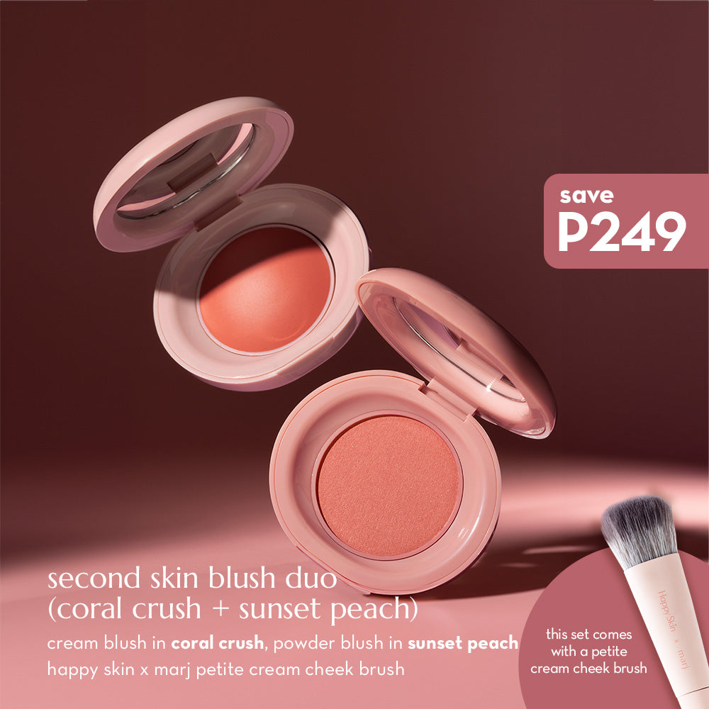 Happy Skin Second Skin Blush Duo (Coral Crush + Sunset Peach)