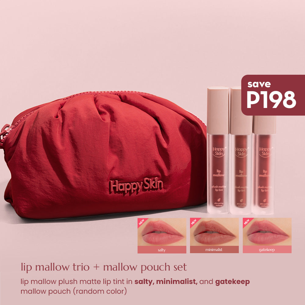 Happy Skin Lip Mallow Tint Trio & Mallow Pouch Set